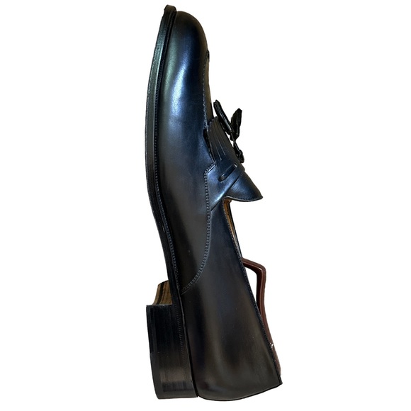 NIB! ALFREDO LEATHER TASSEL SLIP ON LOAFER - BLACK - Picture 4 of 11